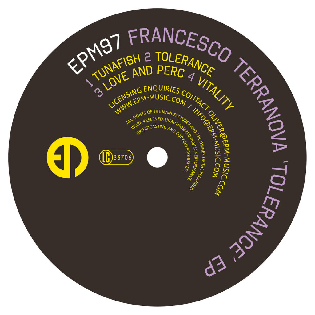 cover image of TOLERANCE by FRANCESCO TERRANOVA on EPM MUSIC