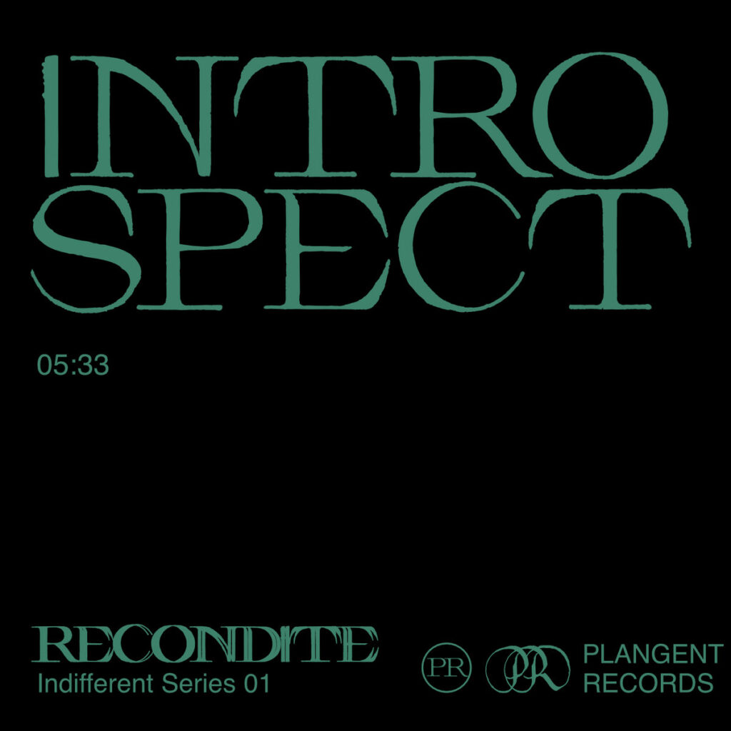 cover image of INDIFFERENT by RECONDITE on PLAGENT RECORDS
